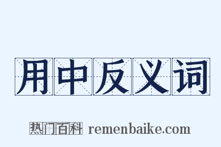 用中反义词是什么意思的图片